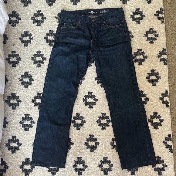 7 For All Mankind Men's Indigo Straight Jeans #4 - Picture 1 of 5